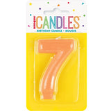 Raised Border Numeral 7 Candle