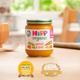 HiPP Organic Carrots Peas Baby Food Jar 4months