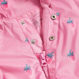 MS Girls Strawberry Hooded Puddlesuit 18-24 Months Pink