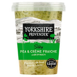 Yorkshire Provender Pea Creme Fraiche With Spinach