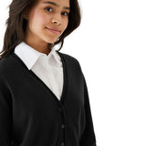 MS Black 2pk Cotton Cardigan 10-11Y