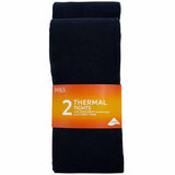 MS Girls Cotton Rich Thermal Tights 2 Pack 4-5 Years Navy