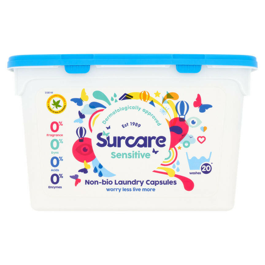 Surcare Surcare Sensitive Non-Bio Laundry Capsules GOODS ASDA
