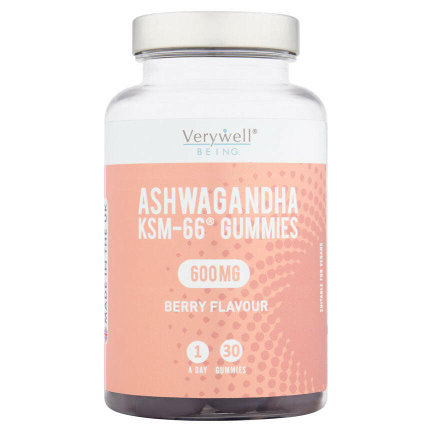 Verywell Being Ashwagandha KSM-66 Gummies 600mg Berry Flavour 30 Gummies GOODS ASDA