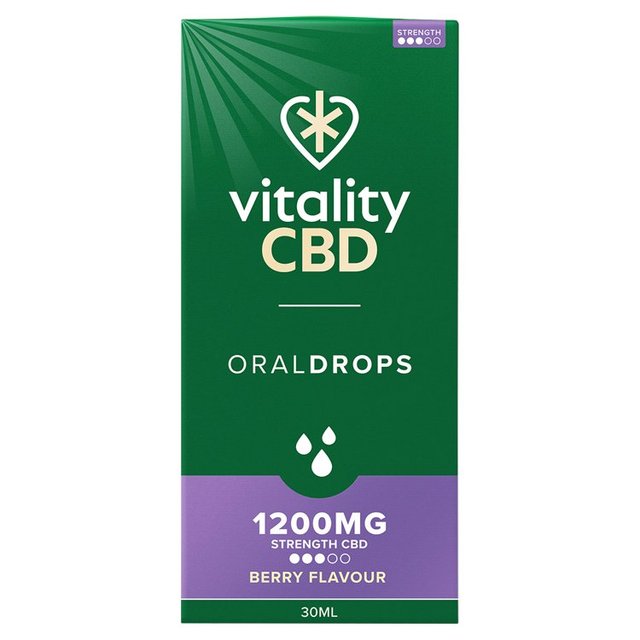 Vitality CBD Berry Oral Drops 1200mg 30ml GOODS M&S
