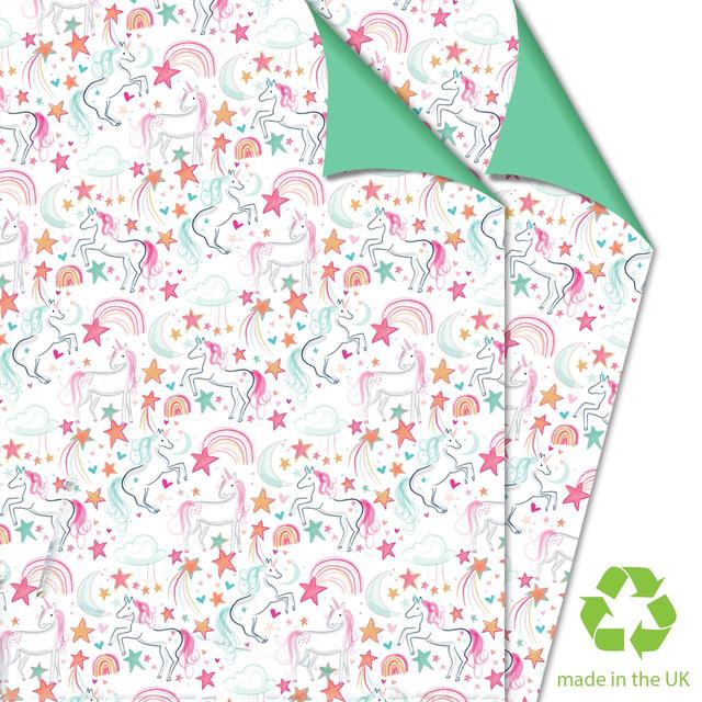Unicorns Gift Wrap Sheets 2 per pack GOODS M&S