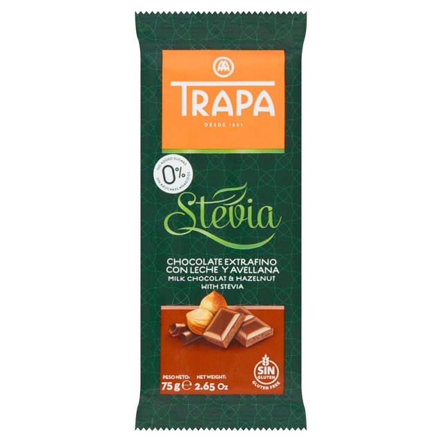 Trapa Milk Chocolate & Hazelnut with Stevia 75g GOODS M&S