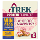TREK White Choc & Raspberry Protein Flapjacks Multipack 3 x 50g GOODS M&S