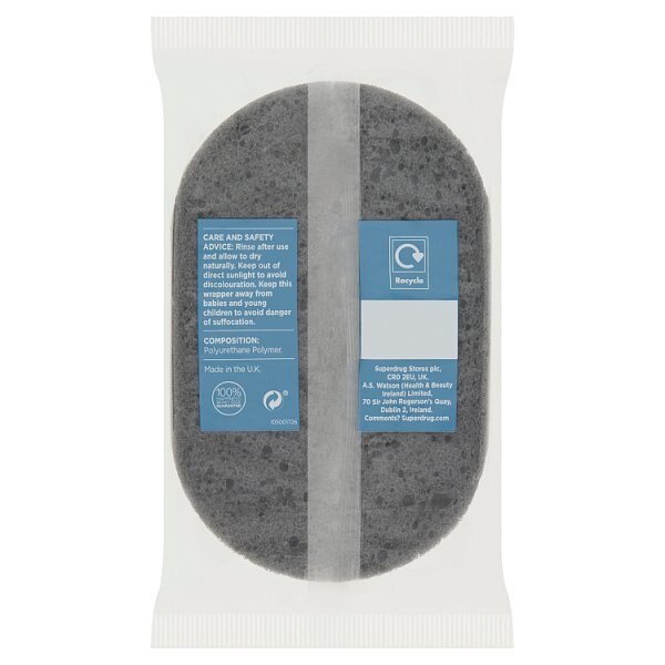 Superdrug Massage Sponge Charcoal GOODS Superdrug
