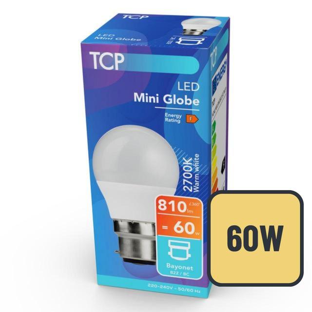 TCP Mini Globe Bayonet 60W Light Bulb GOODS M&S