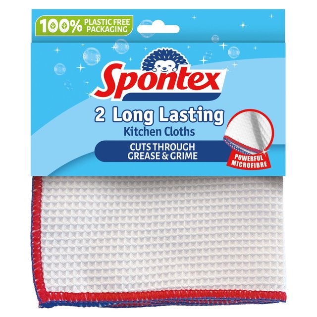 Spontex Long Lasting Kitchen Cloth 2 per pack GOODS M&S