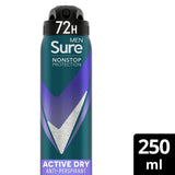 Sure Men 72hr Nonstop Protection Active Dry Antiperspirant Deodorant 250ml GOODS M&S
