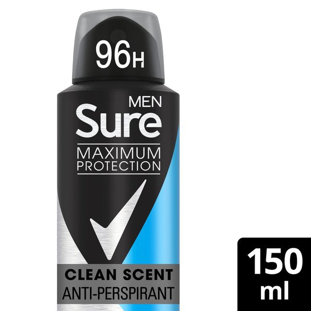 Sure Men 96hr Maximum Protection Clean Scent Anti-Perspirant 150ml GOODS M&S