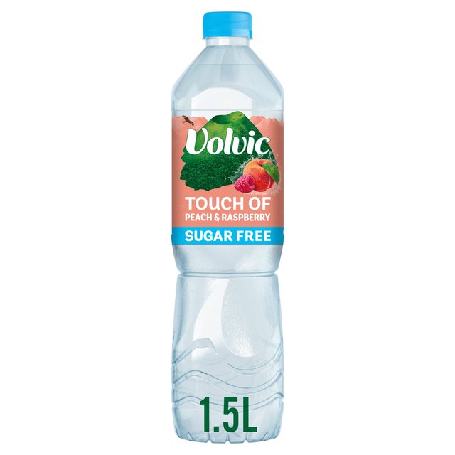 Volvic Touch of Fruit Sugar Free Peach & Raspberry Natural Flavoured Water 1.5L GOODS M&S