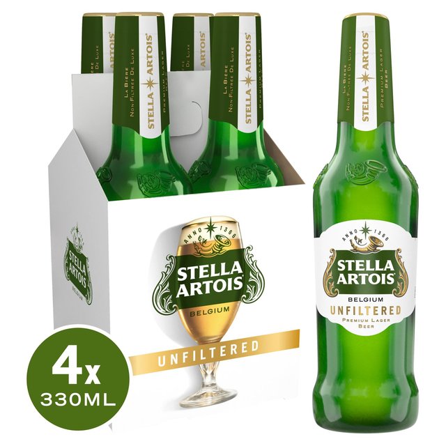 Stella Artois Unfiltered Lager Bottle 4 x 330ml GOODS M&S