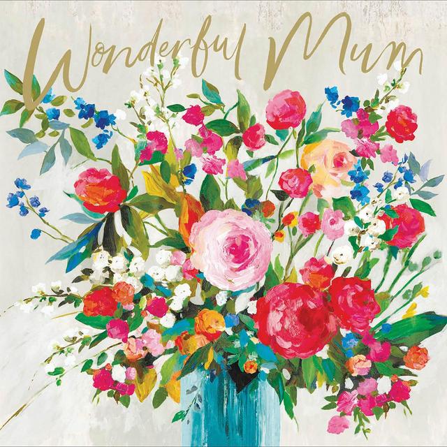 Wonderful Mum Flower Bouquet Birthday Card GOODS M&S