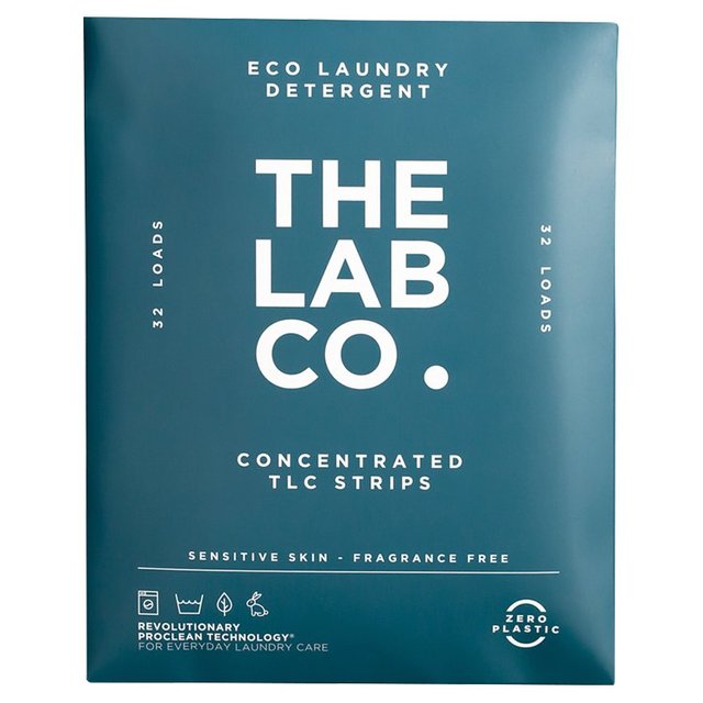 The Lab Co. Laundry Detergent Sheets Non Bio Fragrance Free 32 Loads 32 per pack GOODS M&S