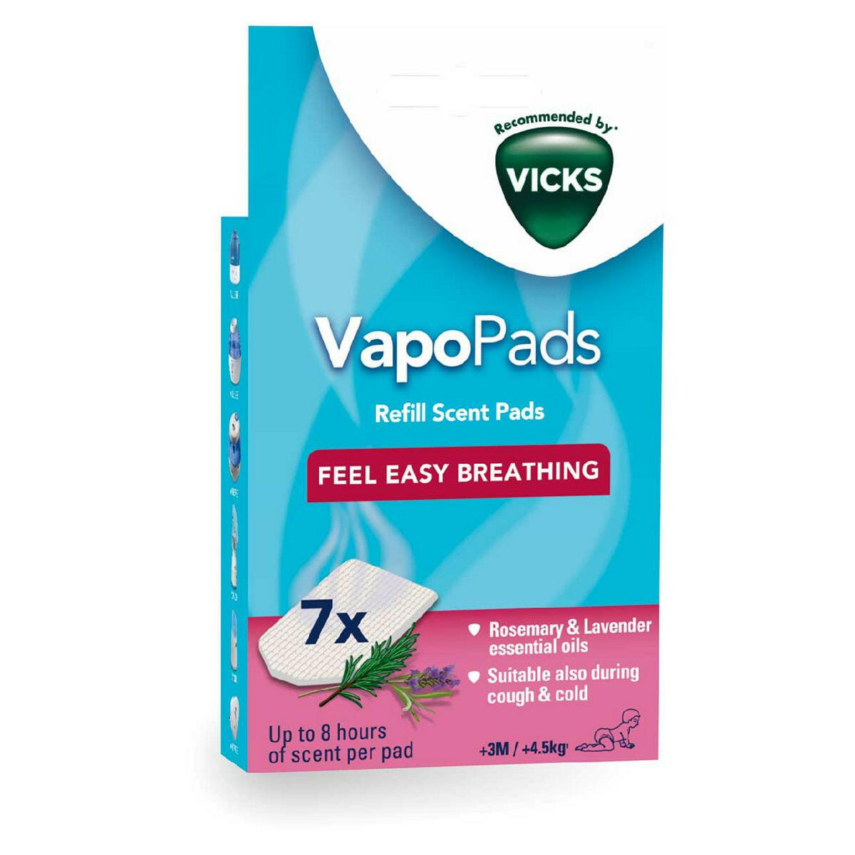 Vicks VapoPads Refill Scent Pads - Rosemary & Lavender x 7 General Health & Remedies Boots