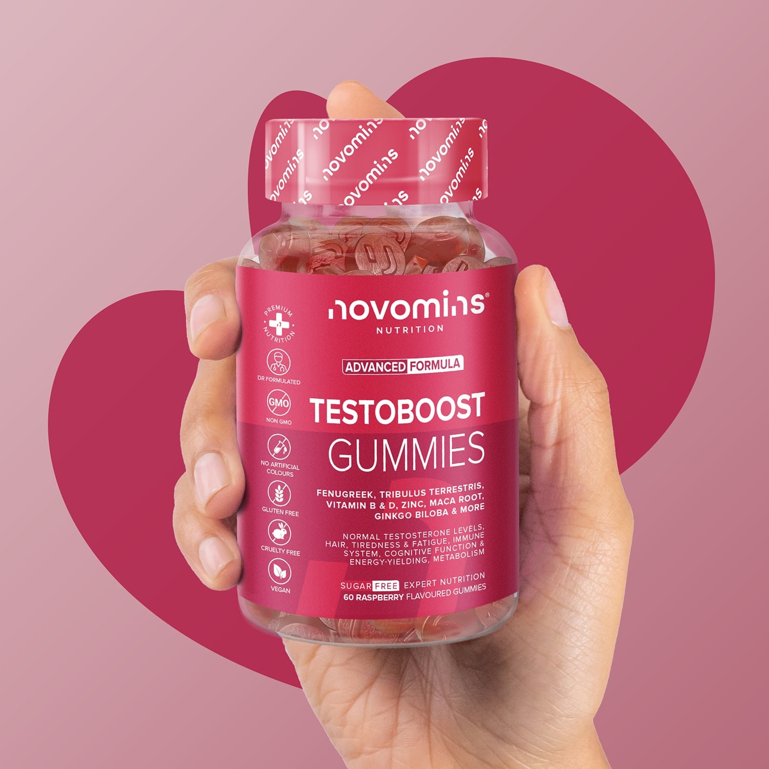 Novomins Testo-Boost 60 Gummies - 998316
