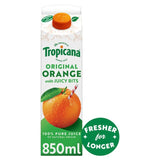 Tropicana Long Life Pure Original Orange Fruit Juice with Bits 850ml GOODS M&S