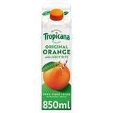 Tropicana Long Life Pure Original Orange Fruit Juice with Bits 850ml GOODS M&S
