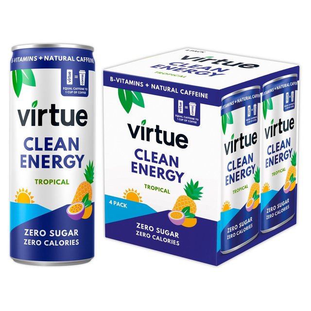 Virtue Clean Energy Tropical 4 x 250ml GOODS M&S