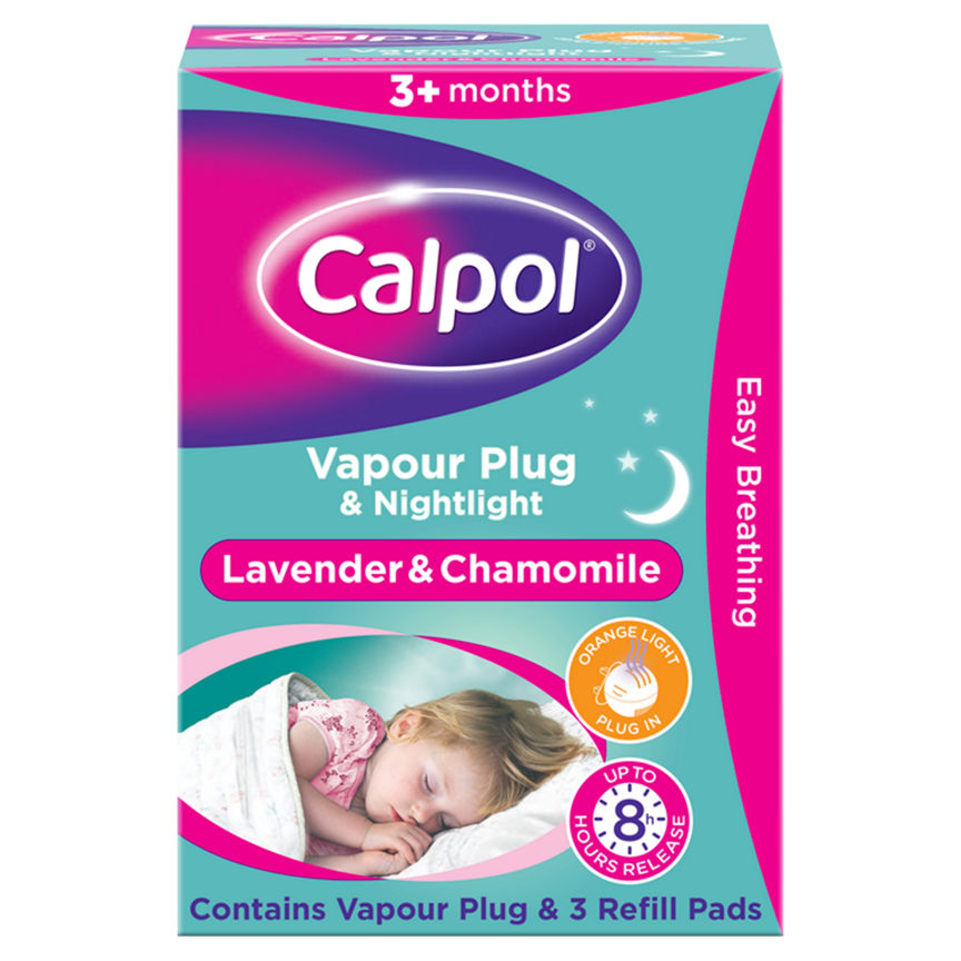 Calpol Vapour Plug In & Nightlight 3+ Months Plug & 3 Refills - McGrocer