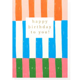 Stripe Pattern Birthday Card GOODS M&S