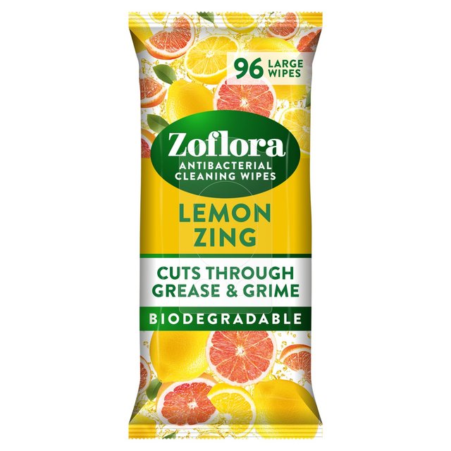 Zoflora Lemon Zing Antibacterial Multi-surface Wipes 96 per pack GOODS M&S