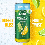 Touch of Lemon & Lime Sparkling Sugar Free Flavoured Water by Volvic 4 x 330ml GOODS M&S