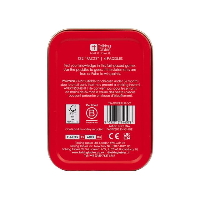 Talking Tables Fun in a Tin True or False Game GOODS M&S