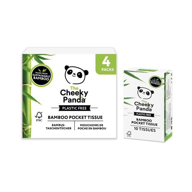 The Cheeky Panda Bamboo Plastic Free Pocket Tissues 4 x 10 per pack GOODS M&S