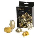 Sainsburys Home Ribbon Bow Pack Gold