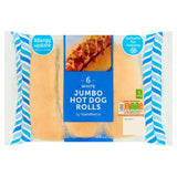 Sainsburys White Jumbo Hot Dog Rolls x6