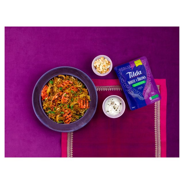 Tilda Microwave White & Brown Basmati Rice 250g GOODS M&S