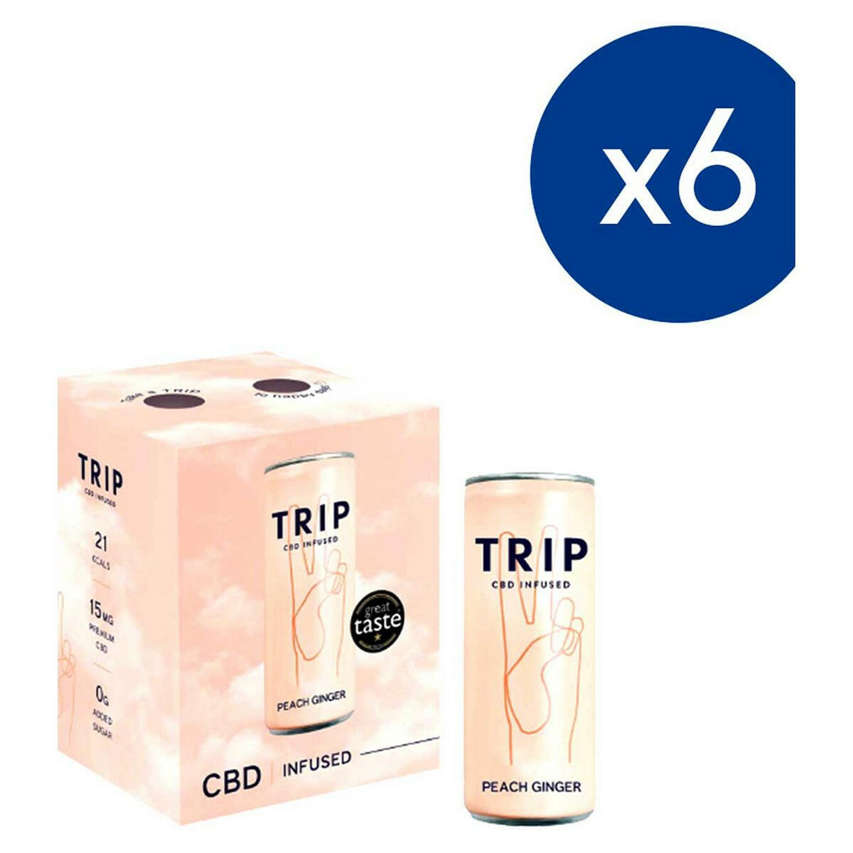 Trip CBD Drink Peach Ginger - 24 x 250ml Bundle GOODS Boots