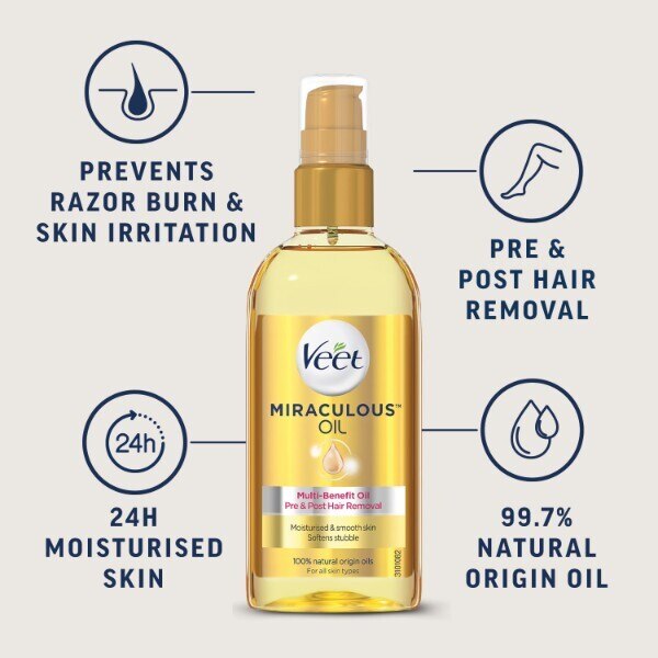 Veet Expert Miraculous Oil All Skin Types 100ml GOODS Superdrug