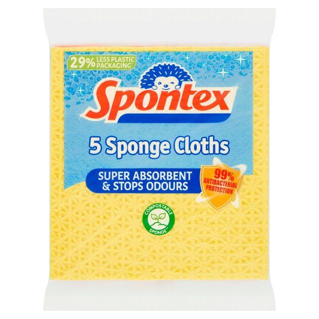 Spontex Sponge Cloths 5 per pack GOODS M&S