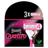 Wilkinson Sword Quattro For Women 3 Blades women's shaving Sainsburys