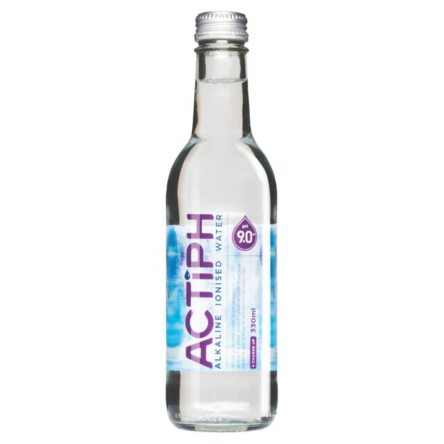 ACTIPH Alkaline Ionised Water Glass Bottle 330ml - McGrocer