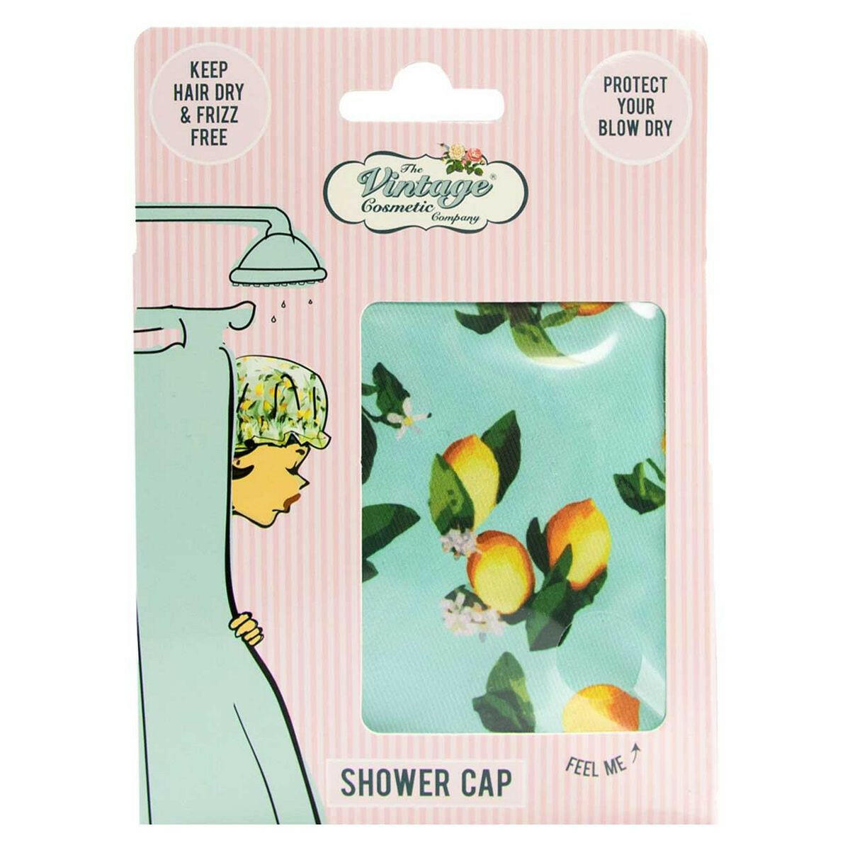 The Vintage Cosmetic Comapny Shower Cap Lemon Print GOODS Boots