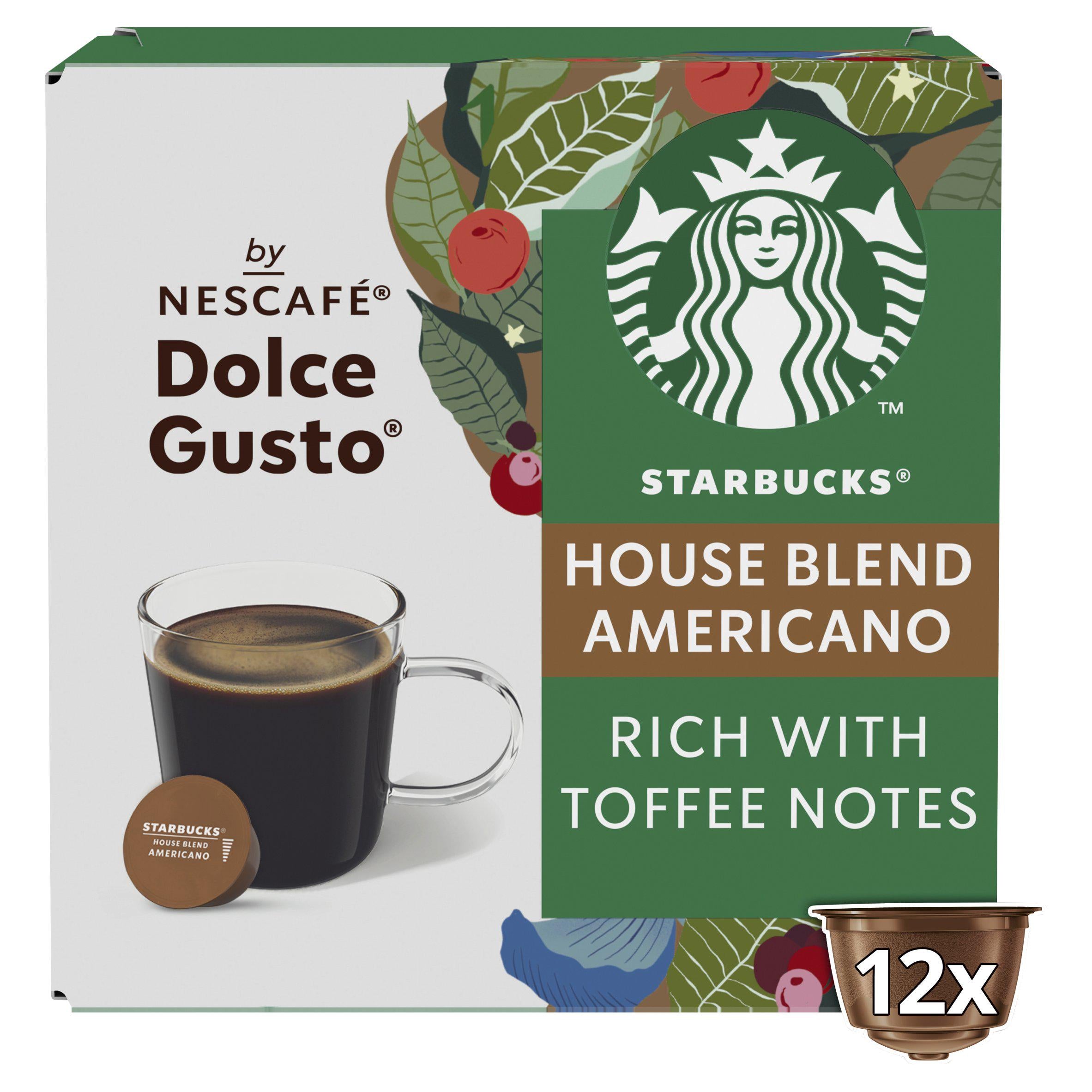 Starbucks by Nescafé Dolce Gusto Americano Medium Roast Coffee x12 Pods, 12 Drinks All coffee Sainsburys