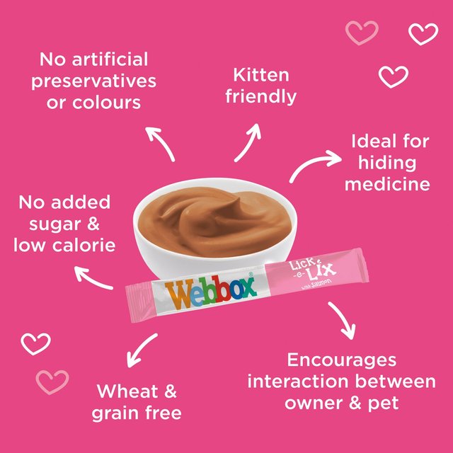 Webbox Lick-e-Lix with Salmon Yoghurty Cat Treats 5 x 15g GOODS M&S