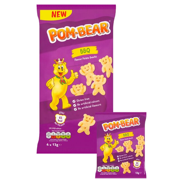 Pom-Bear BBQ Multipack Crisps 6 Pack 6 per pack - McGrocer