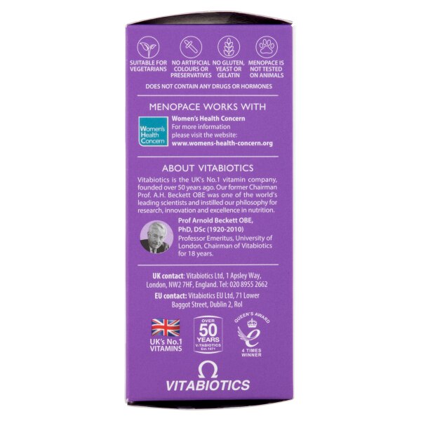 Vitabiotics Menopace Plus 56 Tablets GOODS Superdrug