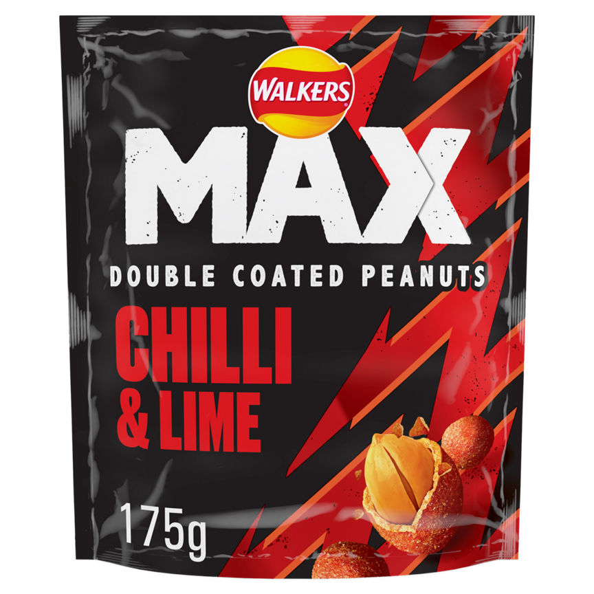 Walkers Max Strong Chilli & Lime Sharing Double Coated Peanuts GOODS ASDA