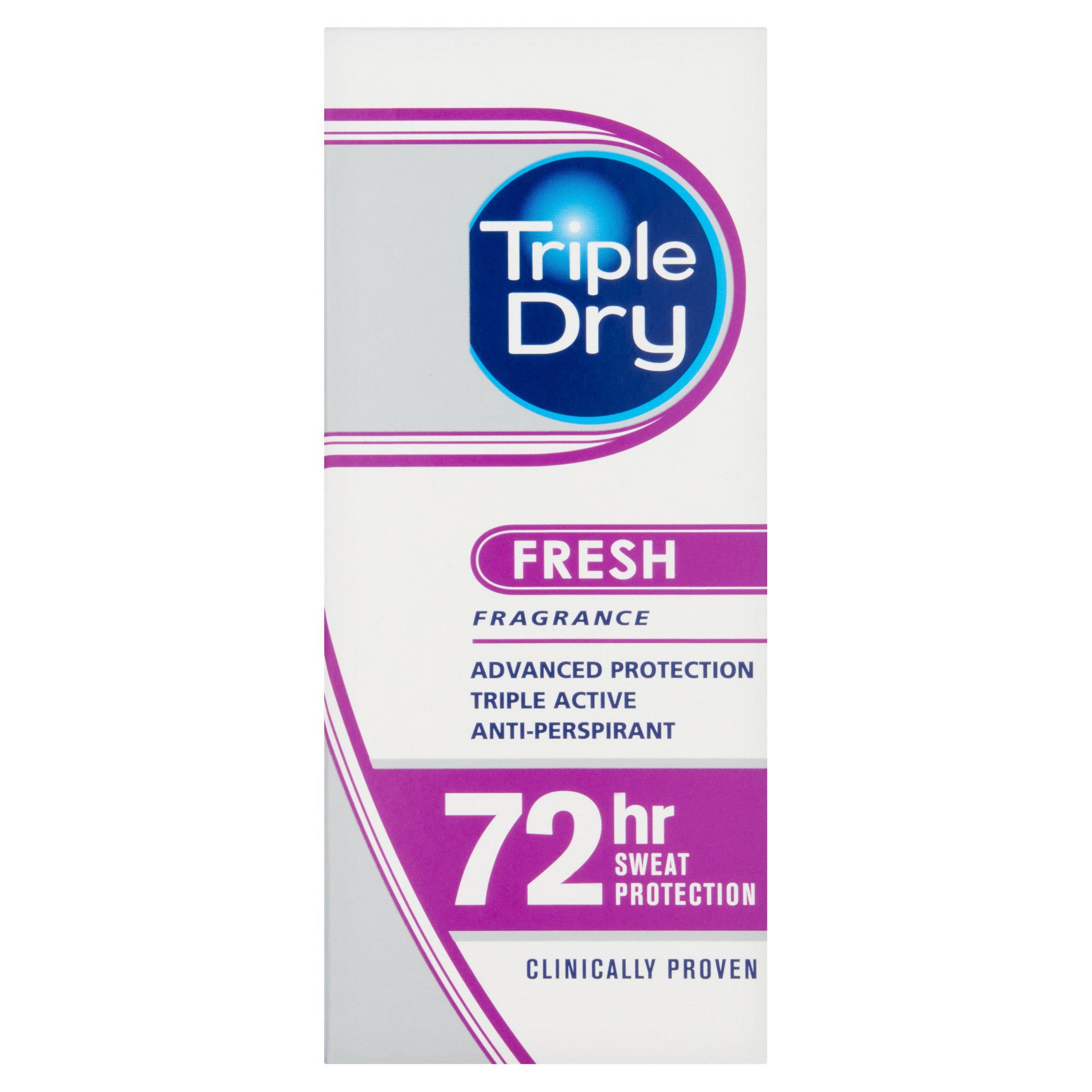 Triple Dry Roll-On Fresh 50ml Women's Sainsburys