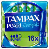 Tampax Pearl Compak Super Tampons With Applicator X 16 GOODS ASDA