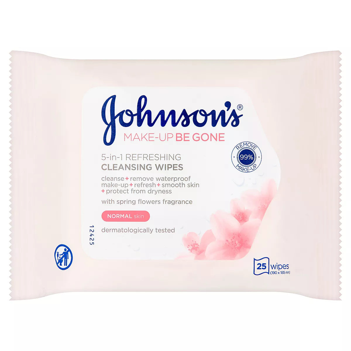 Johnson's Make-Up Be Gone 5-in-1 Refreshing Cleansing Wipes 25 Wipes - McGrocer