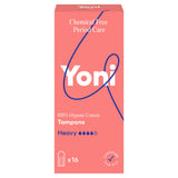 Yoni Organic Cotton Non Applicator Tampons Heavy x16 feminine care Sainsburys